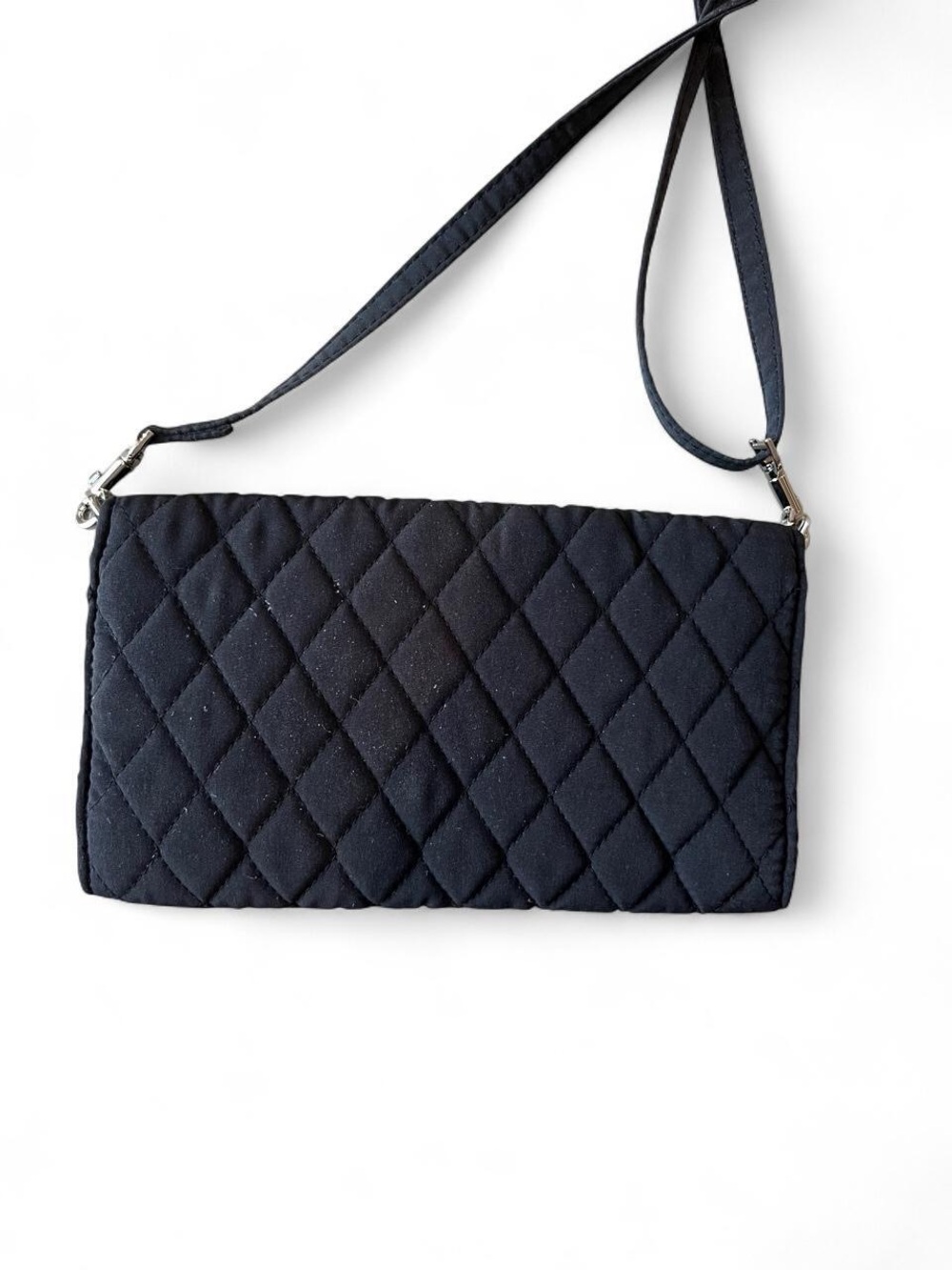 Vera Bradley Quilted Crossbody Wallet in Black - Picture 5 of 6